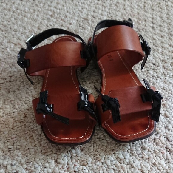 Marni Amber Brown + carbone Sandals size 38 - Picture 7 of 12